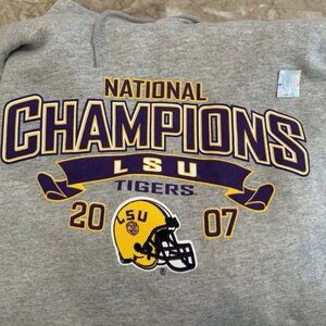 Gray LSU National Champions Sweatshirt